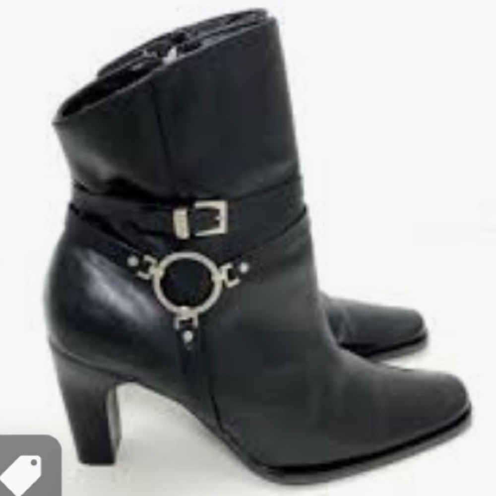 Harley Davidson Black Leather Booties Sz. 7.5